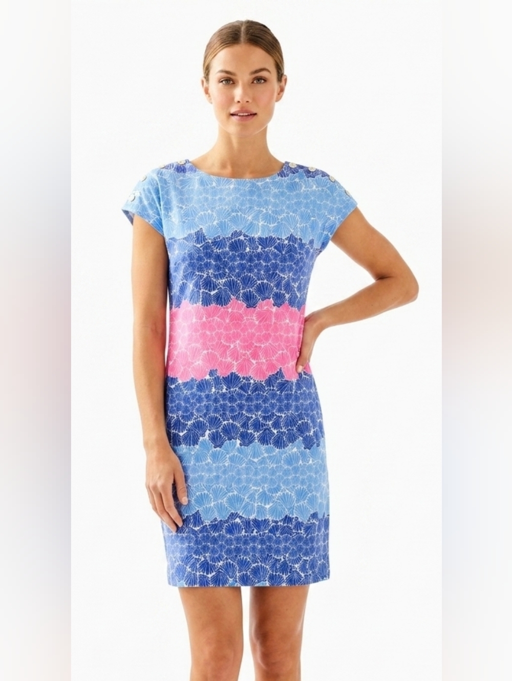 Talbots Seashell Print Dress Size M